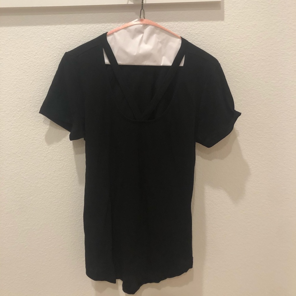Black Blouse with Cutout